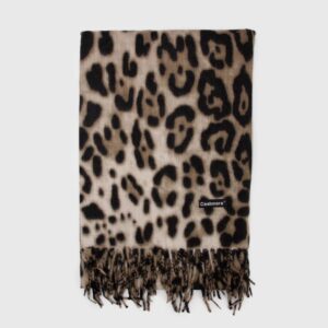 bufanda print beige