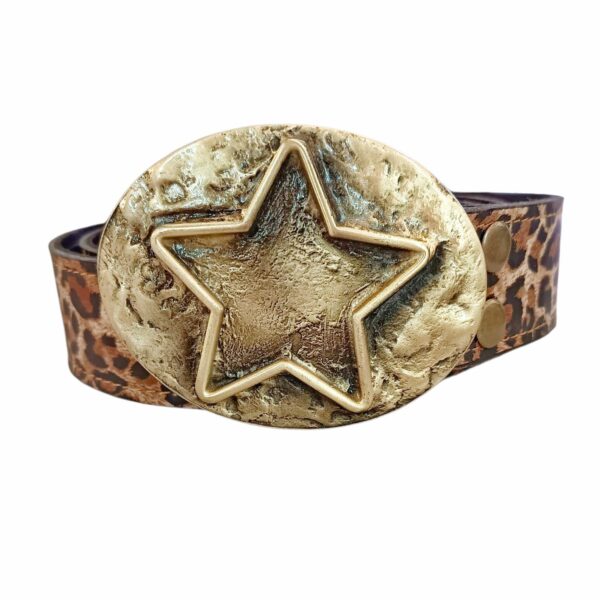 hebilla estrella grande dorado