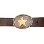 hebilla estrella ovalada plateada hebilla estrella ovalada plateada