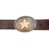 cinturón de cuero hebilla intercambiable estrella ovalada | kenka
