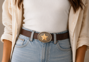 cinturón de cuero hebilla intercambiable estrella ovalada | kenka cinturón de cuero hebilla estrella intercambiable estrella ovalada | kenka